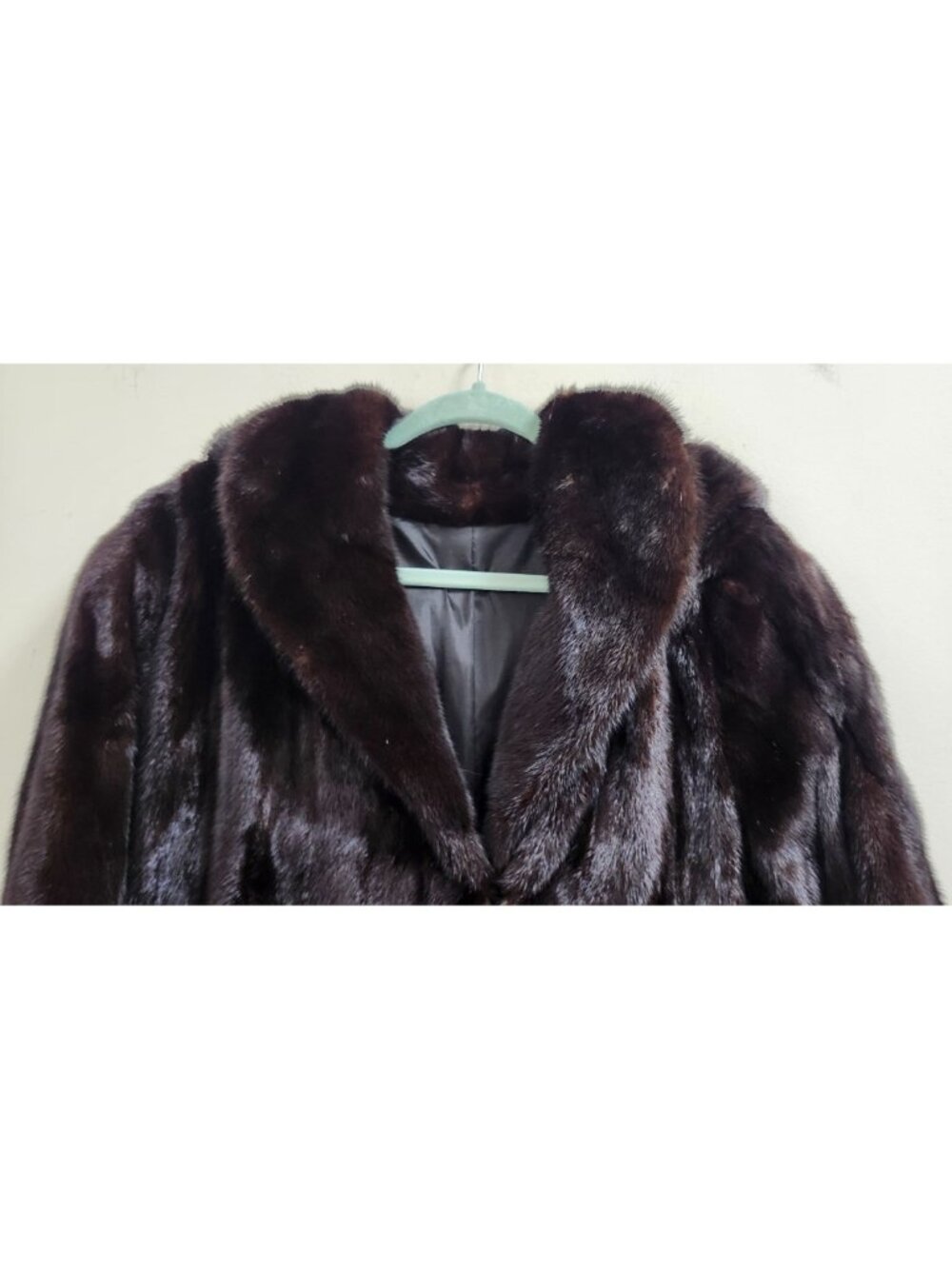 Genuine Mink Fur Full Length Hooded Maxi Coat Dark Brown Detachable Hood Size XL - Picture 3 of 16